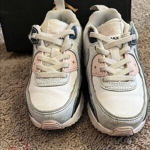 Kids Nike Airmax Sneakers - White, Pink, Navy and Grey 10c